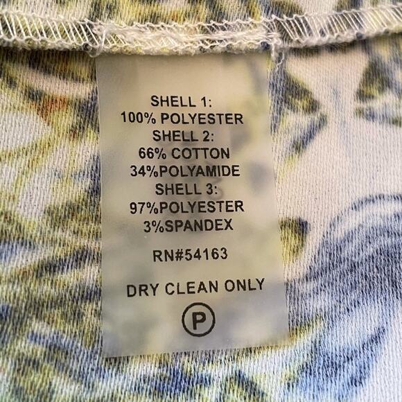 Ivanka Trump Floral and Lace Dress Green Blue Size 12 - Picture 8 of 10